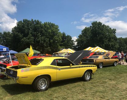 Yellow dodge challenger