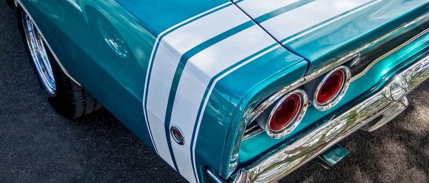 Tail lights of vintage Dodge