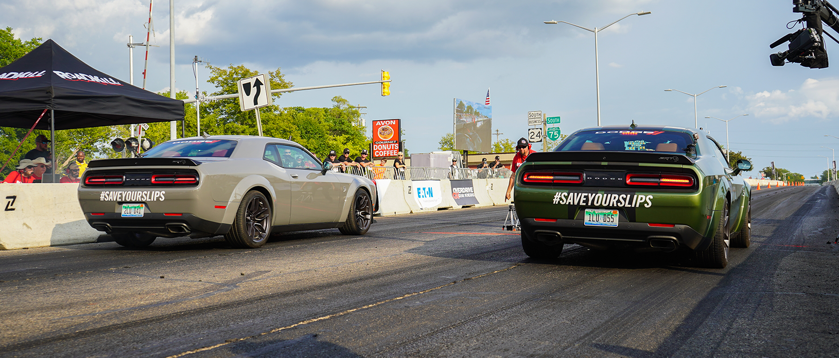 Challenger SRT Demons racing at Roadkill Nights