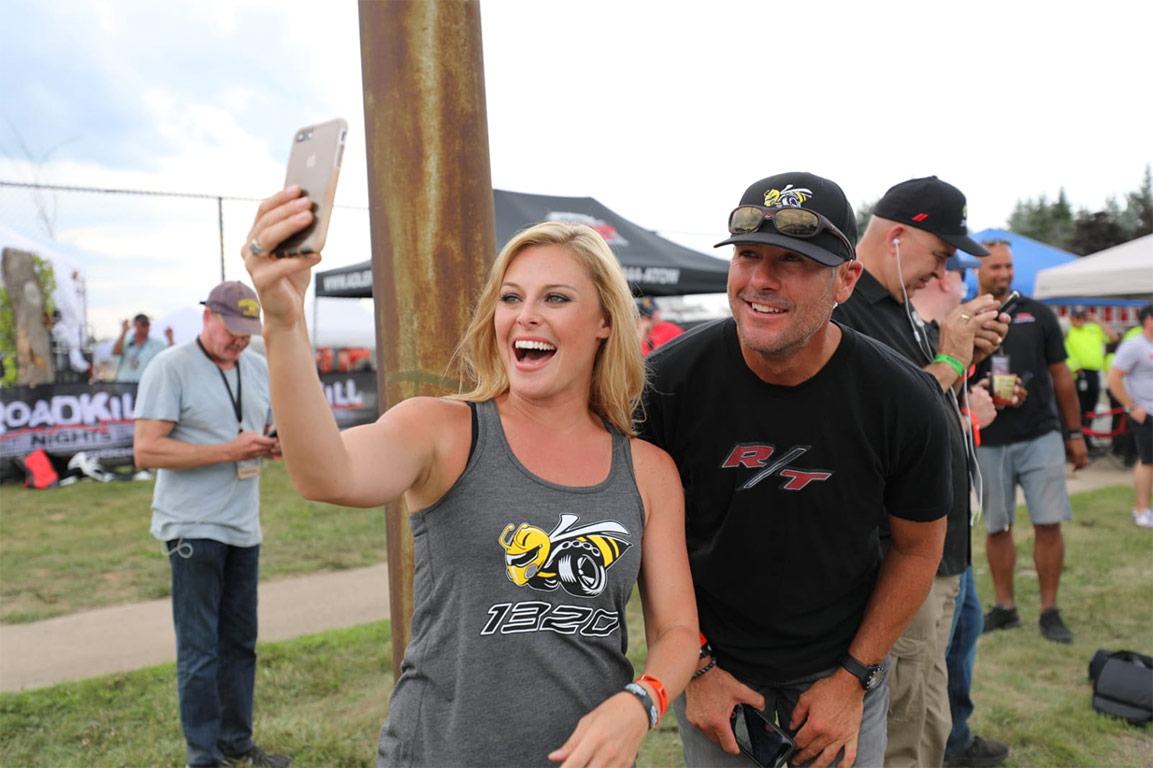 Christy Lee and Chris Jacobs taking a selfie at Roadkill Nights