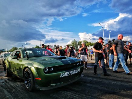 Goldberg getting ready to race at Roadkill Nights