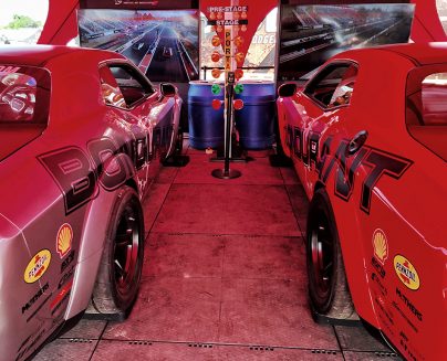 Dodge Demon simulators at Roadkill Nights