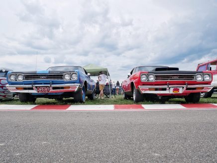 2 GTX at car show at Roadkill Nights