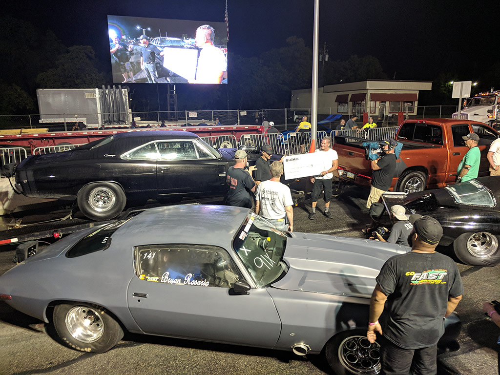 Cars on the track at Roadkill Nights