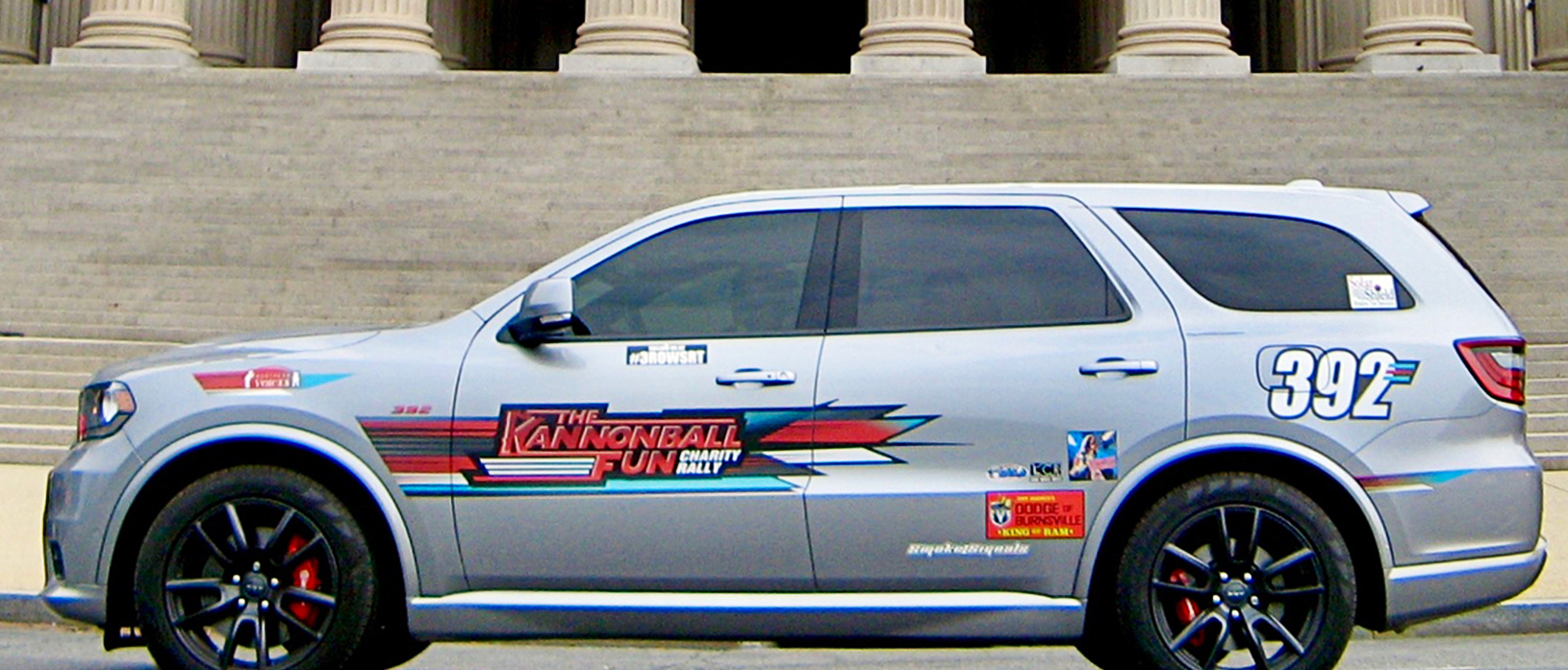 Dodge Durango SRT in front of a museum