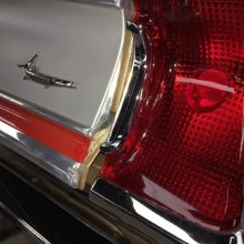 Tail lights of Hurst HEMI Under Glass