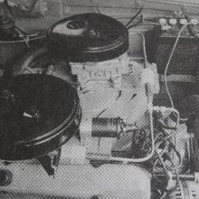 This pre-production Max Wedge test mule from late 1961 shows the fabricated cross ram intake manifold with bolt-on plenum covers. They allowed carburetor movement as the ideal location was being sought. The twin two-bolt air cleaners are hand-modified pieces pirated from the Chrysler 300 long-ram system, then trimmed to fit under the Dodge B-body’s sloping hood. They didn’t make it to production.