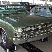 This green 1969 Dart 440 GTS was sold new at the legendary Mr. Norm’s Grand-Spaulding Dodge in Chicago. It was ordered with the optional ($64.10) mag-style full wheel covers instead of the austere hub caps.