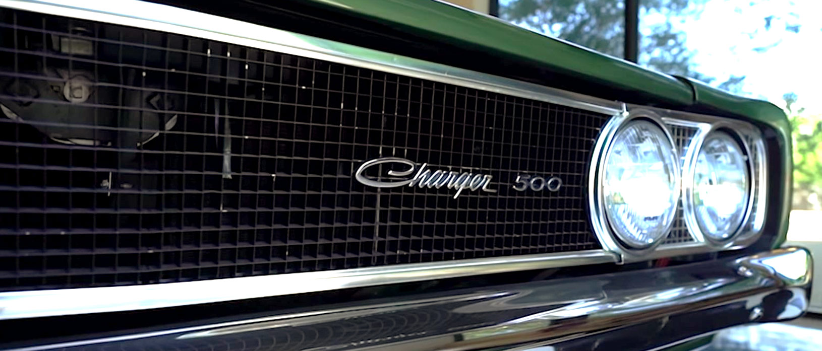 Grill of a fully restored 1969 Charger 500