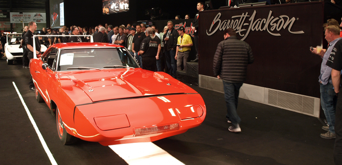 Red 1969 Charger Daytona at Barrett-Jackson auction