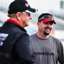 Drag Strip Showdown winner getting advice before racing