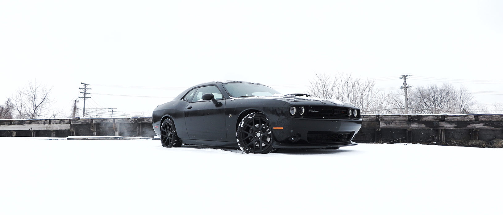 Dodge Demon being driven in the snow