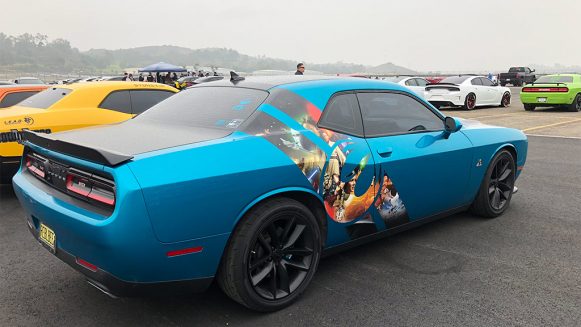 Blue Dodge Challenger Scat Pack