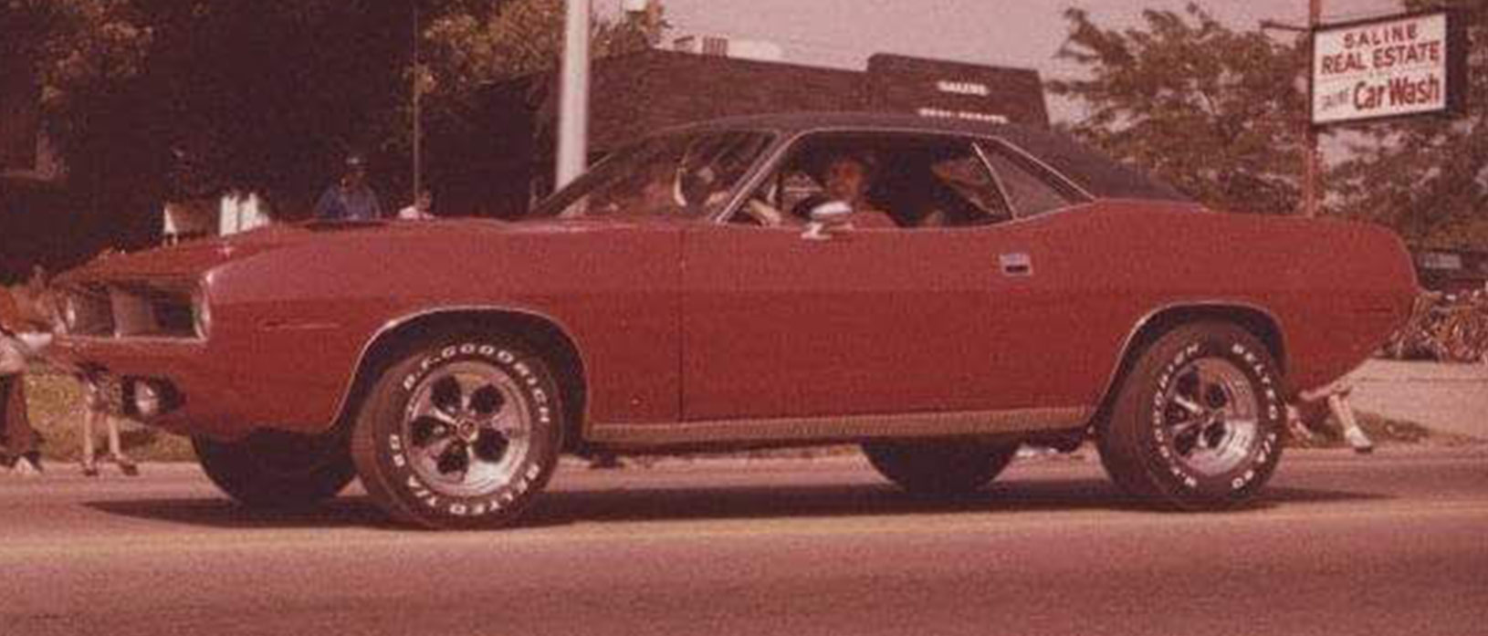 Kevin Bush in his red 1970 Cuda