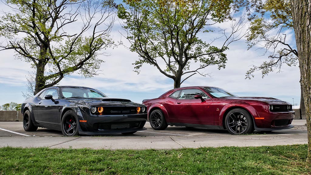 Two Scat Pack Challengers