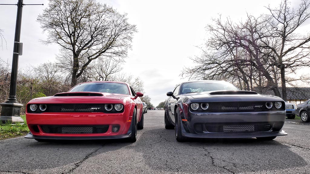 Red Demon next to a gray Demon