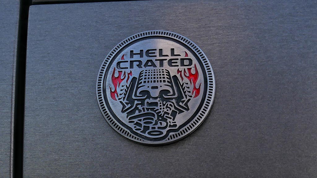 "Hell Crated" badge