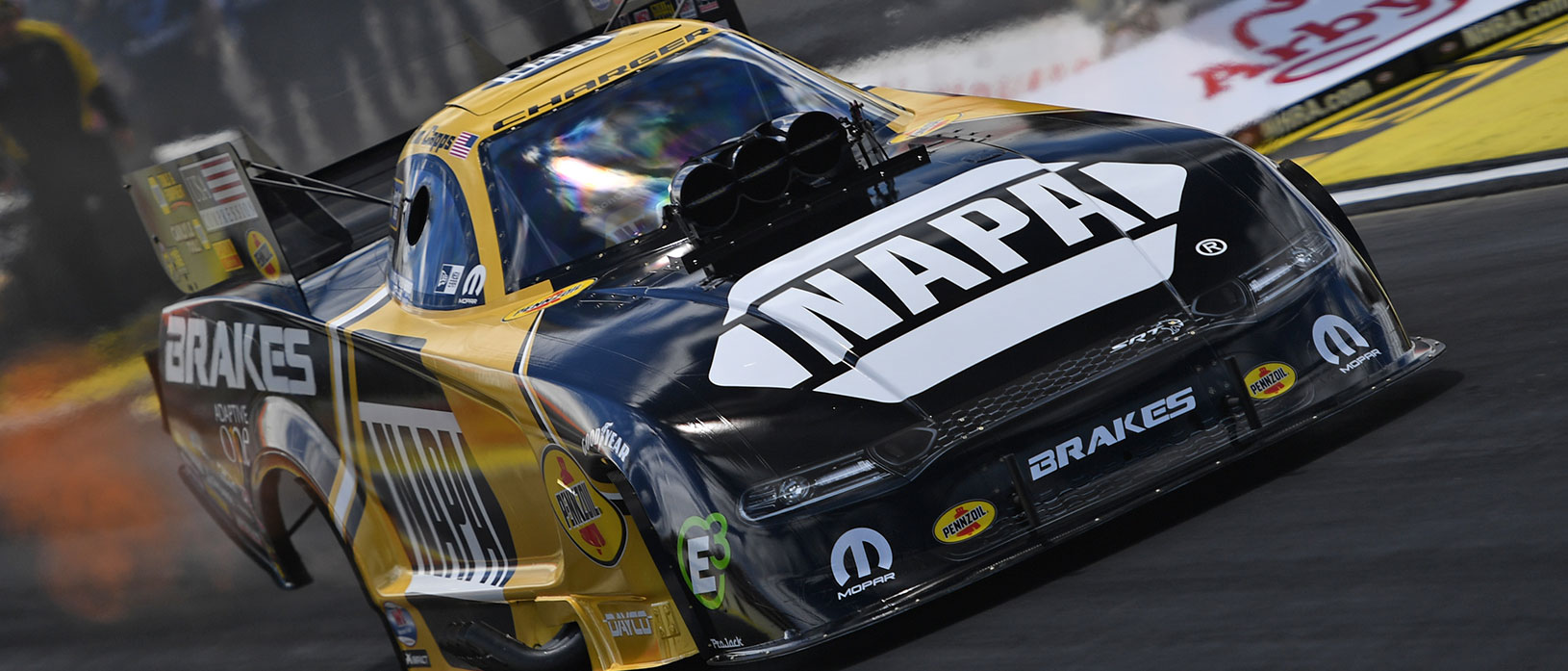 NAPA racecar on the track