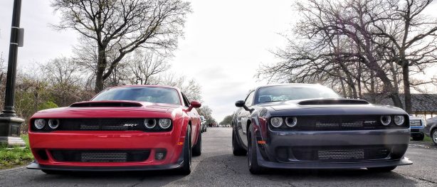 Red Demon next to a gray Demon