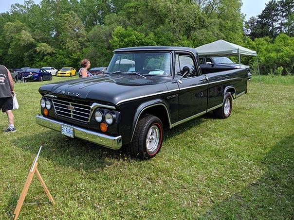 Classic Fargo truck on display at Mopars in the Park