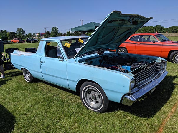 Classic car on display at Mopars in the Park