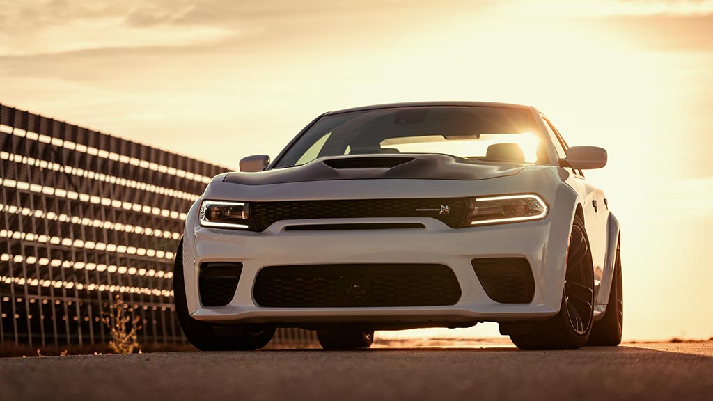 Newly designed front fascia on the 2020 Dodge Charger Scat Pack Widebody includes a new mail slot grille opening, providing the most direct route for cool air to travel into the radiator, to maintain ideal operating temperature even in the hottest conditions
