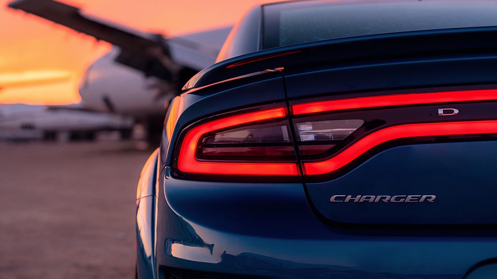 A new rear spoiler, unique to the 2020 Dodge Charger SRT Hellcat Widebody, is designed to create aero balance with the new front-end design