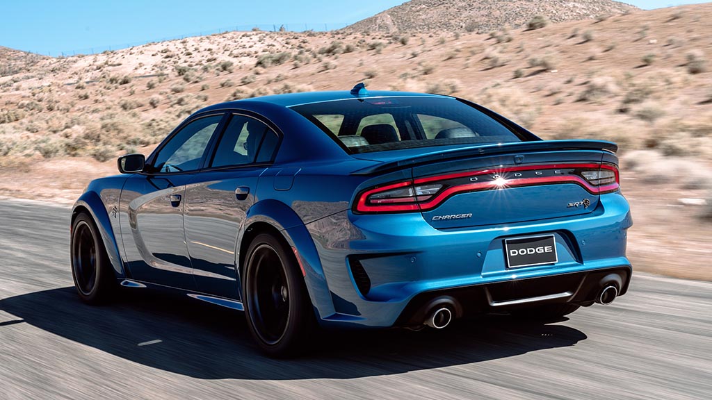 A new rear spoiler, unique to the 2020 Dodge Charger SRT Hellcat Widebody, is designed to create aero balance with the new front-end design
