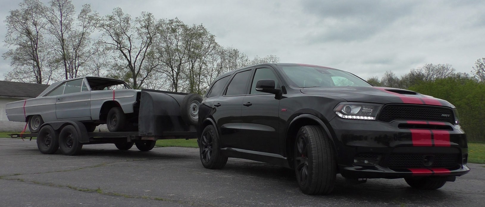 2019 Dodge Durango SRT pulling a 1966 Dodge Cornet 440.