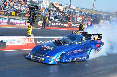 funny car doing a burnout