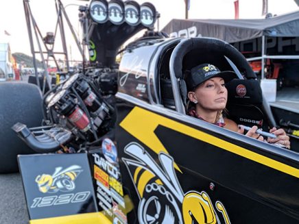 leah pritchett in her top fuel dragster