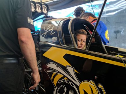 leah pritchett in her top fuel dragster