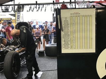 check list in for matt hagan's pit crew