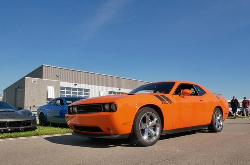 orange dodge challenger