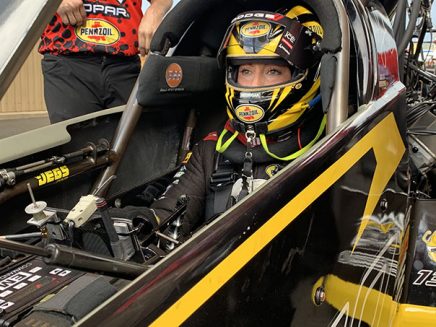 leah pritchett in her top fuel dragster