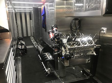 tools and vehicle parts in leah pritchett's trailer