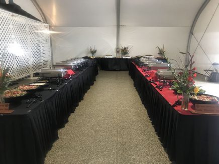 food buffet set up