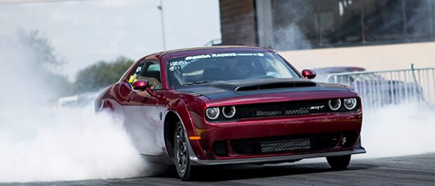 dodge vehicle doing a burnout