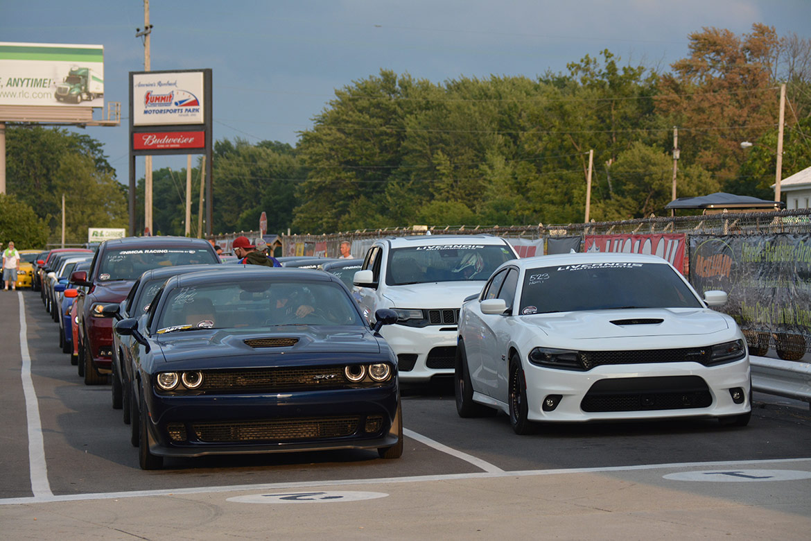 vehicles parked in a line