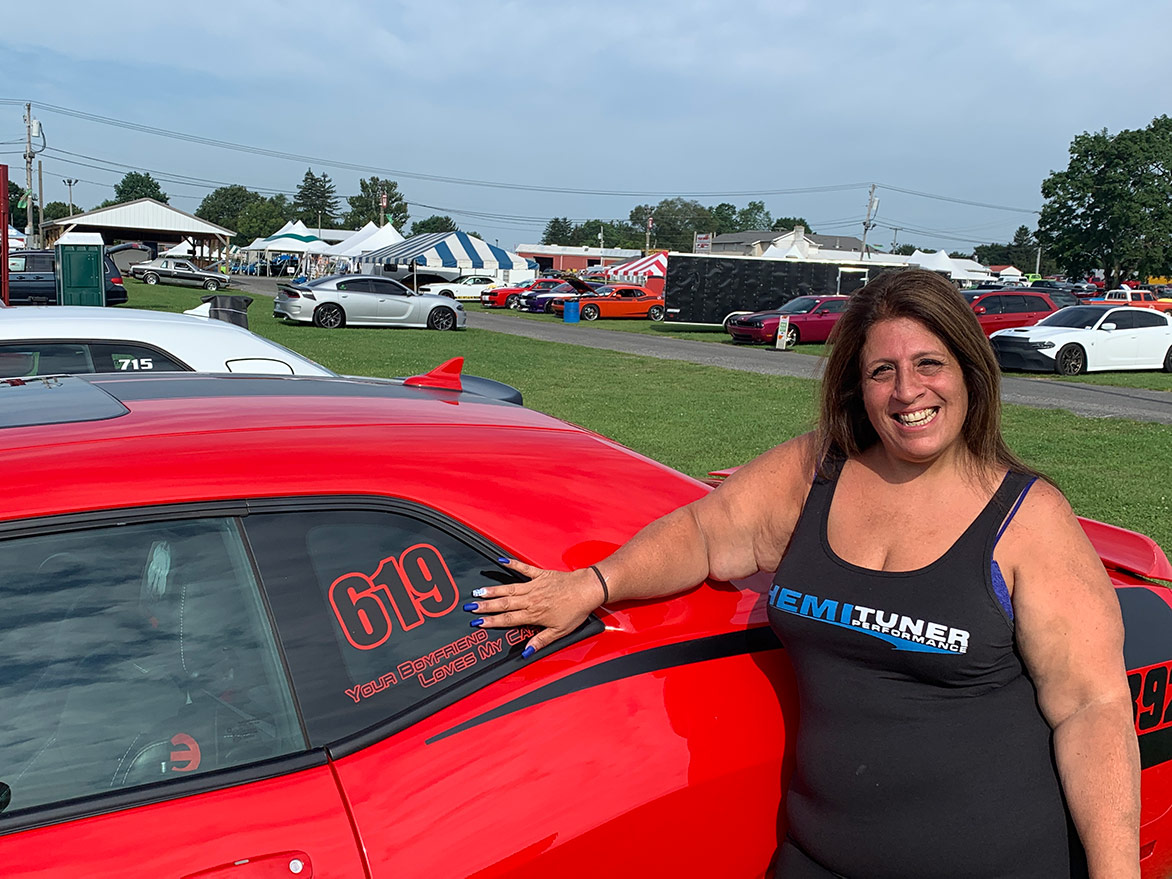 woman with her 2015 Dodge Challenger SRT® 392