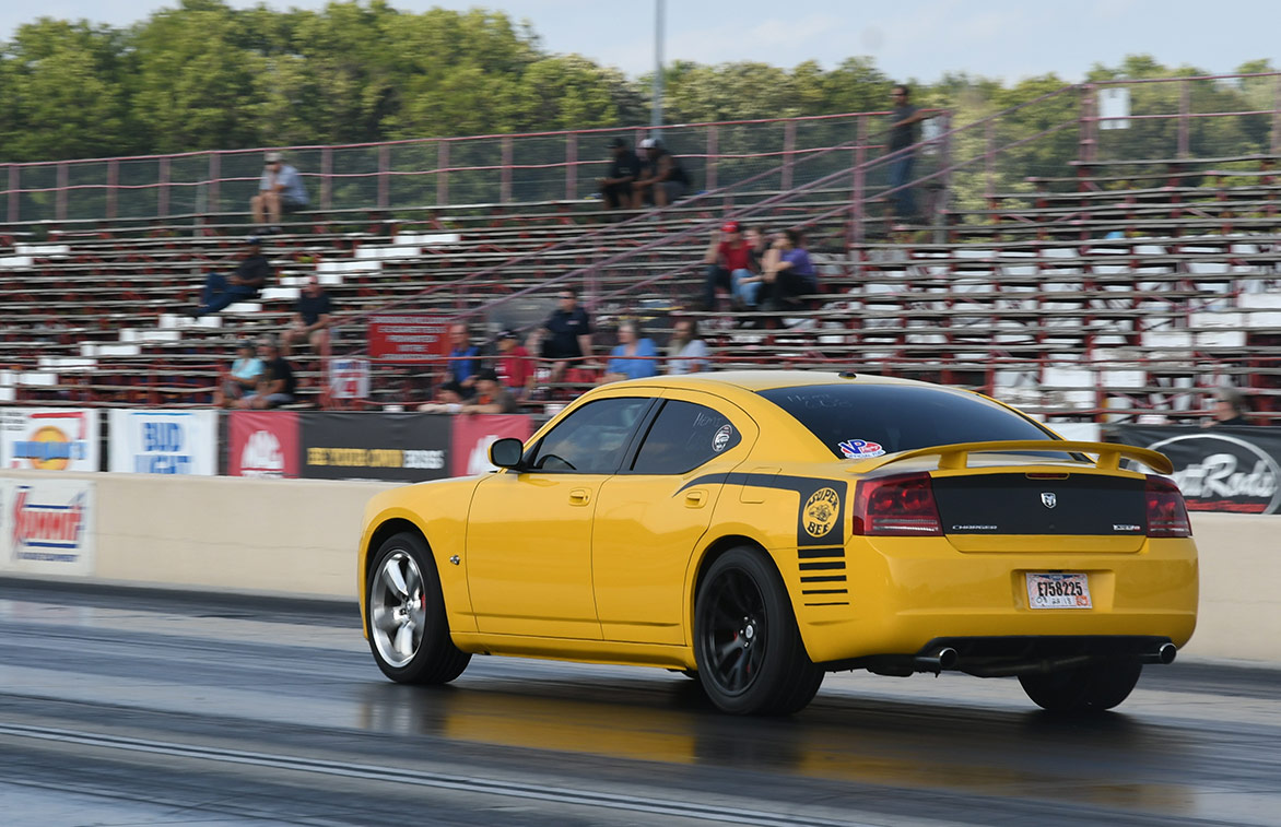 vehicle on a drag strip
