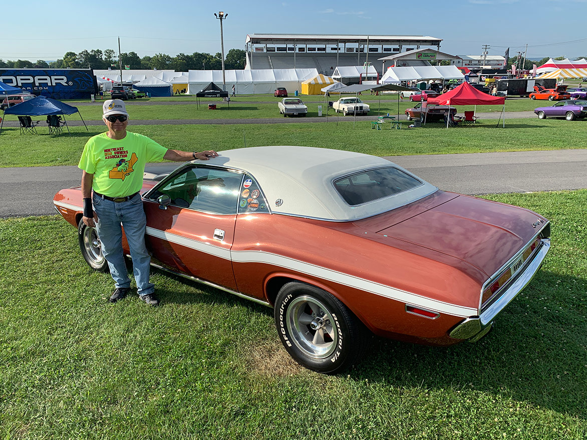 man with his 1970 HEMI CHALLENGER R/T