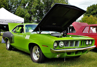 dodge vehicle on display