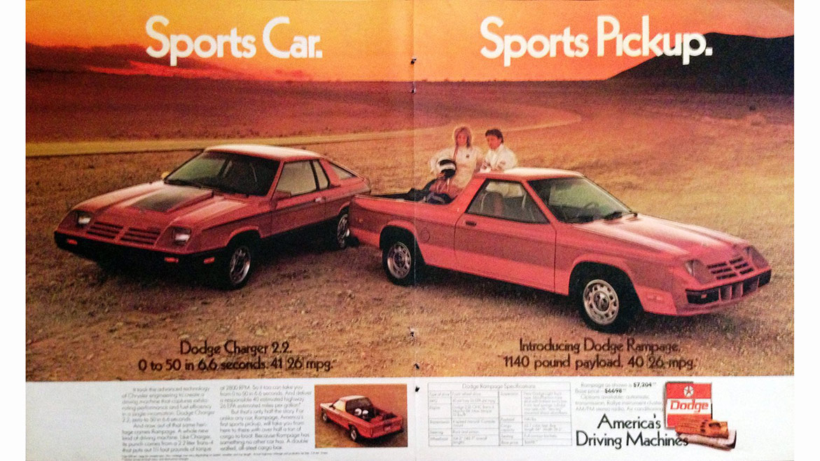 dodge vehicles in magazine