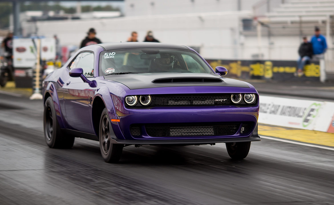 dodge vehicle on drag strip