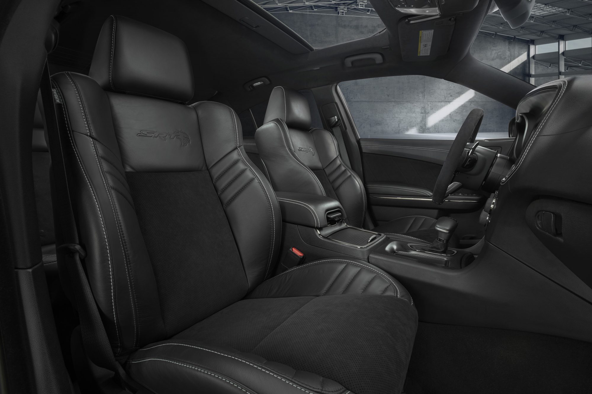 The raceinspired interior of the Dodge Charger SRT Hellcat Wide