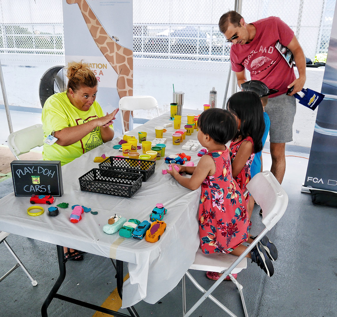 children playing with craft supplies