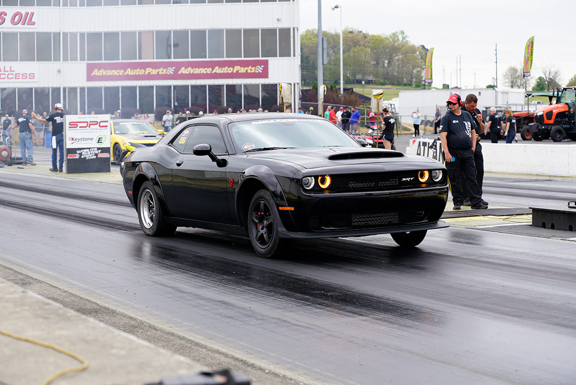 dodge vehicle on two wheels