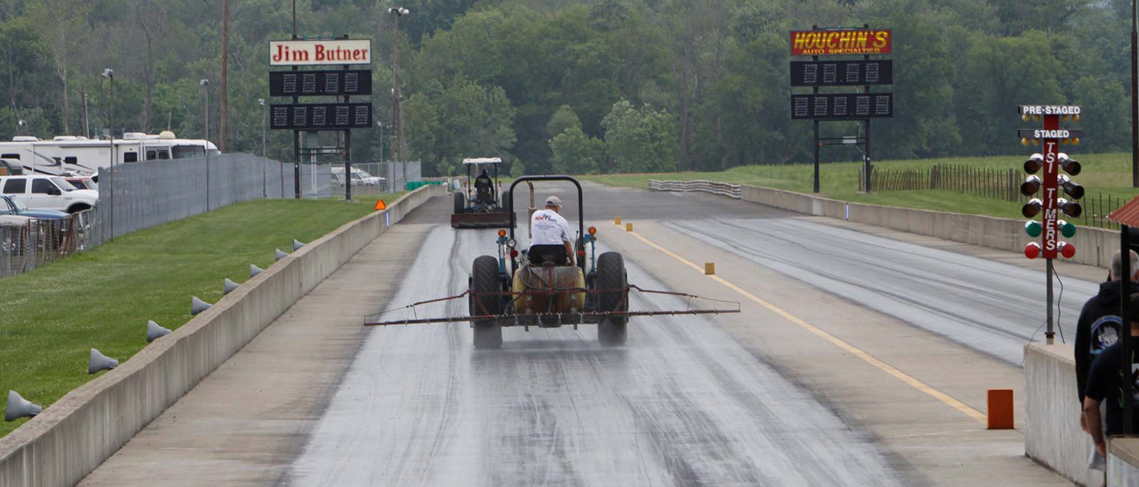 vehicle on drag strip