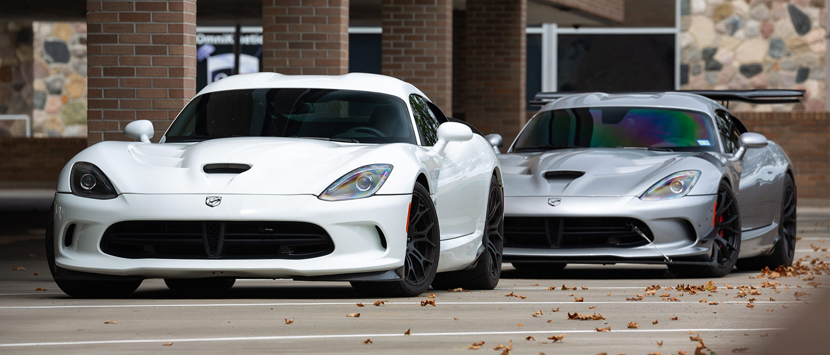 two Dodge viper ACR-e vehicles